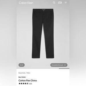 Calvin Klein Men's Cotton Black Chinos